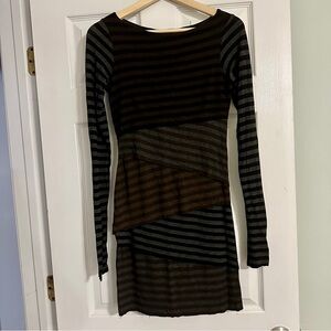 Bailey 44 Striped Long Sleeve Dress Size Small